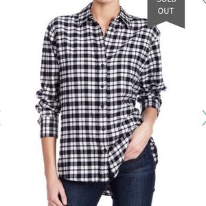 Madewell Side Button Flannel Shirt / small